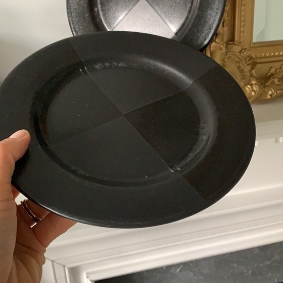 Set of 4 Arctic Night deserts salad plates black - Picture 5 of 7